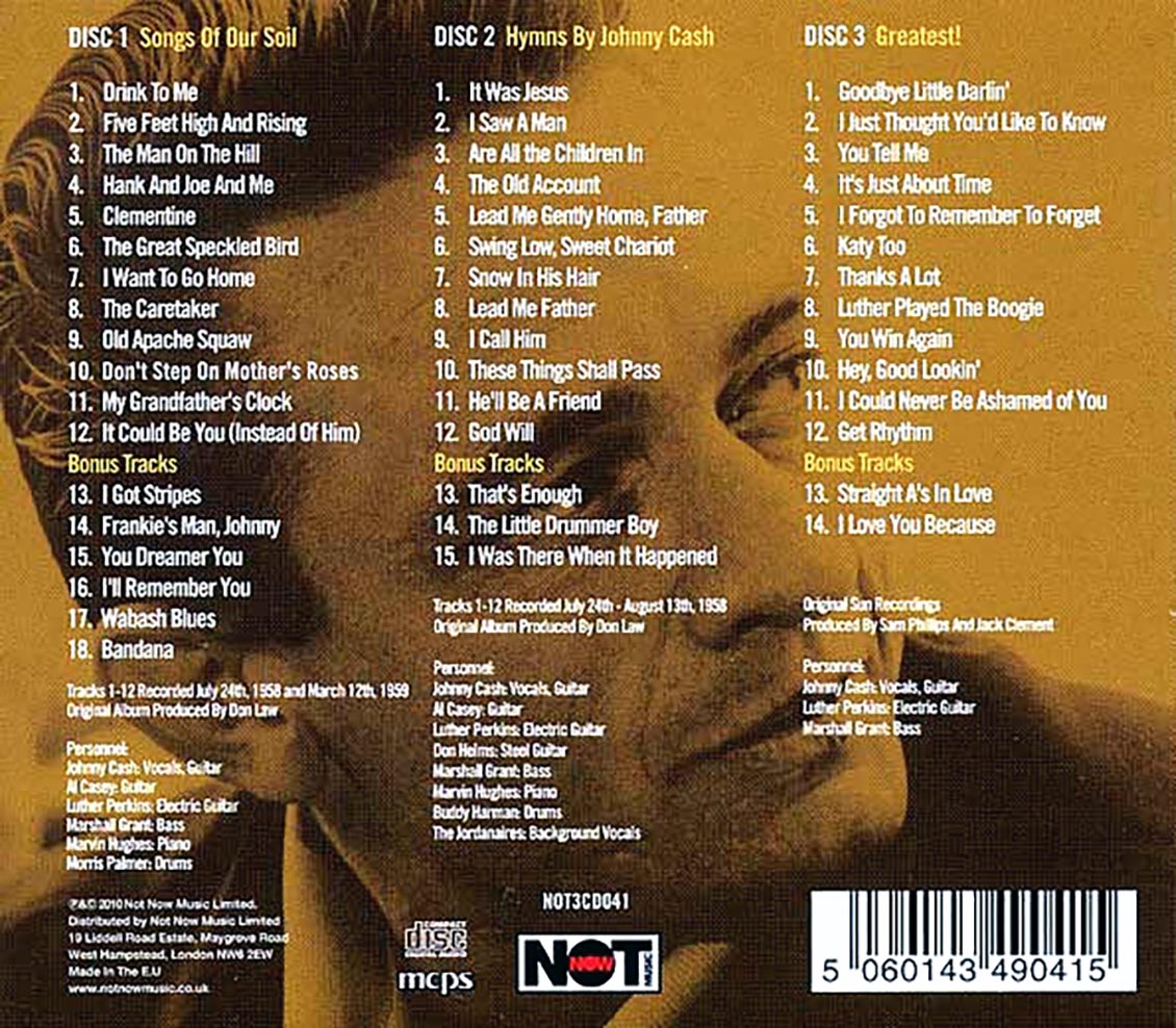 Johnny Cash - Trilogy (47 tracks) (3xCD) (deluxe 3-fold digipak)