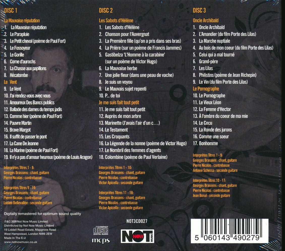 Georges Brassens - Bonhomme (54 tracks) (3xCD) (deluxe 3-fold digipak)