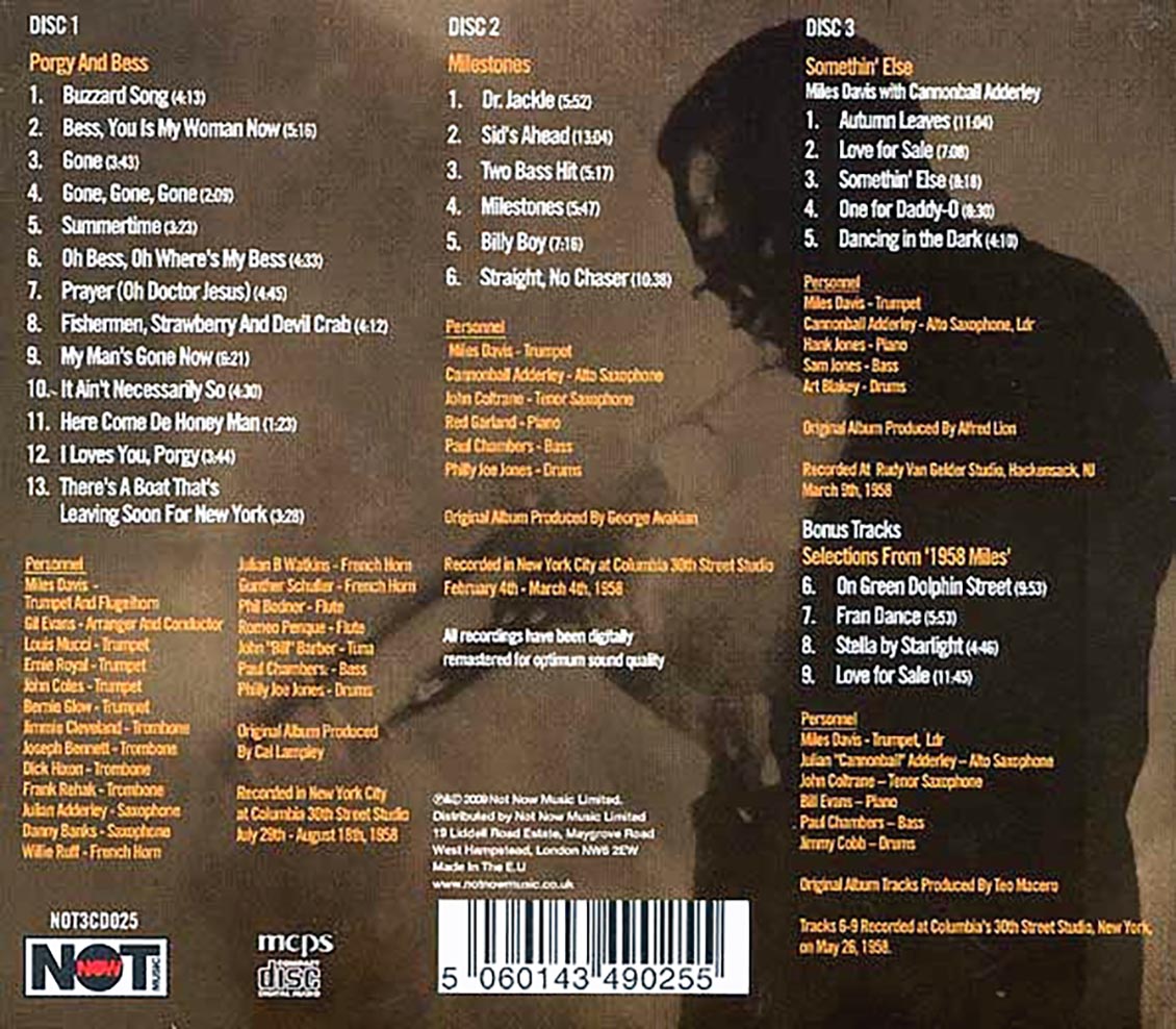 Miles Davis - Miles 58 (27 tracks) (3xCD) (deluxe 3-fold digipak)