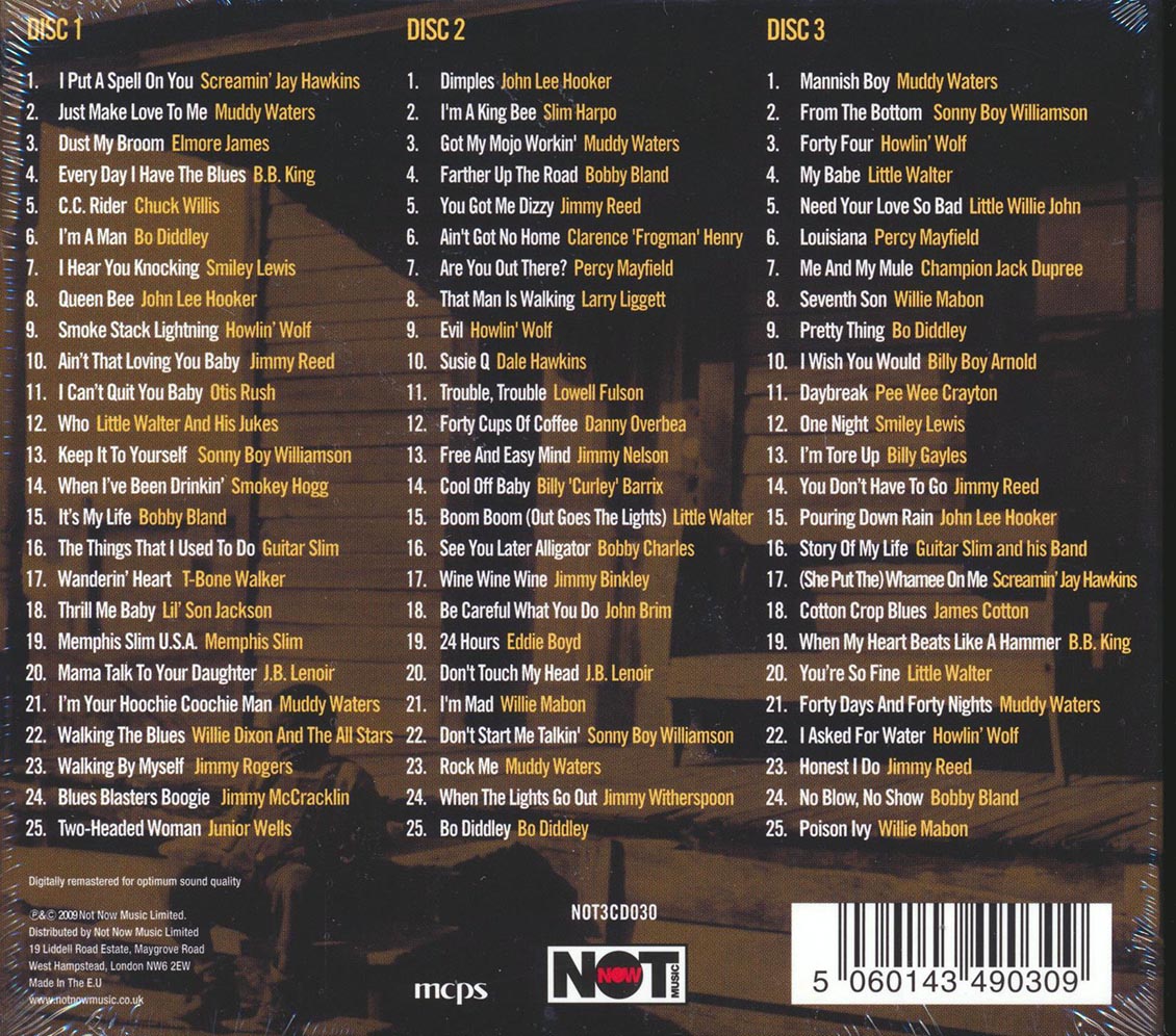 BB King, Howlin' Wolf, John Lee Hooker, Etc. - Definitive Blues Anthology (75 tracks) (3xCD) (deluxe 3-fold digipak)
