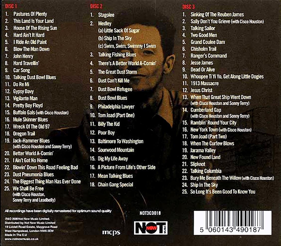 Woody Guthrie - Troubadour (68 tracks) (3xCD) (deluxe 3-fold digipak)
