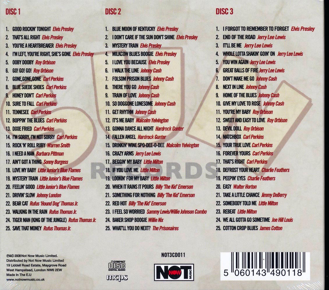 Various - The Sun Records Anthology (75 tracks) (3xCD) (deluxe 3-fold digipak)
