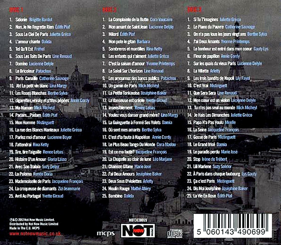 Various - Les Femmes Chantent: Parisienne Affair (75 tracks) (3xCD) (deluxe 3-fold digipak)