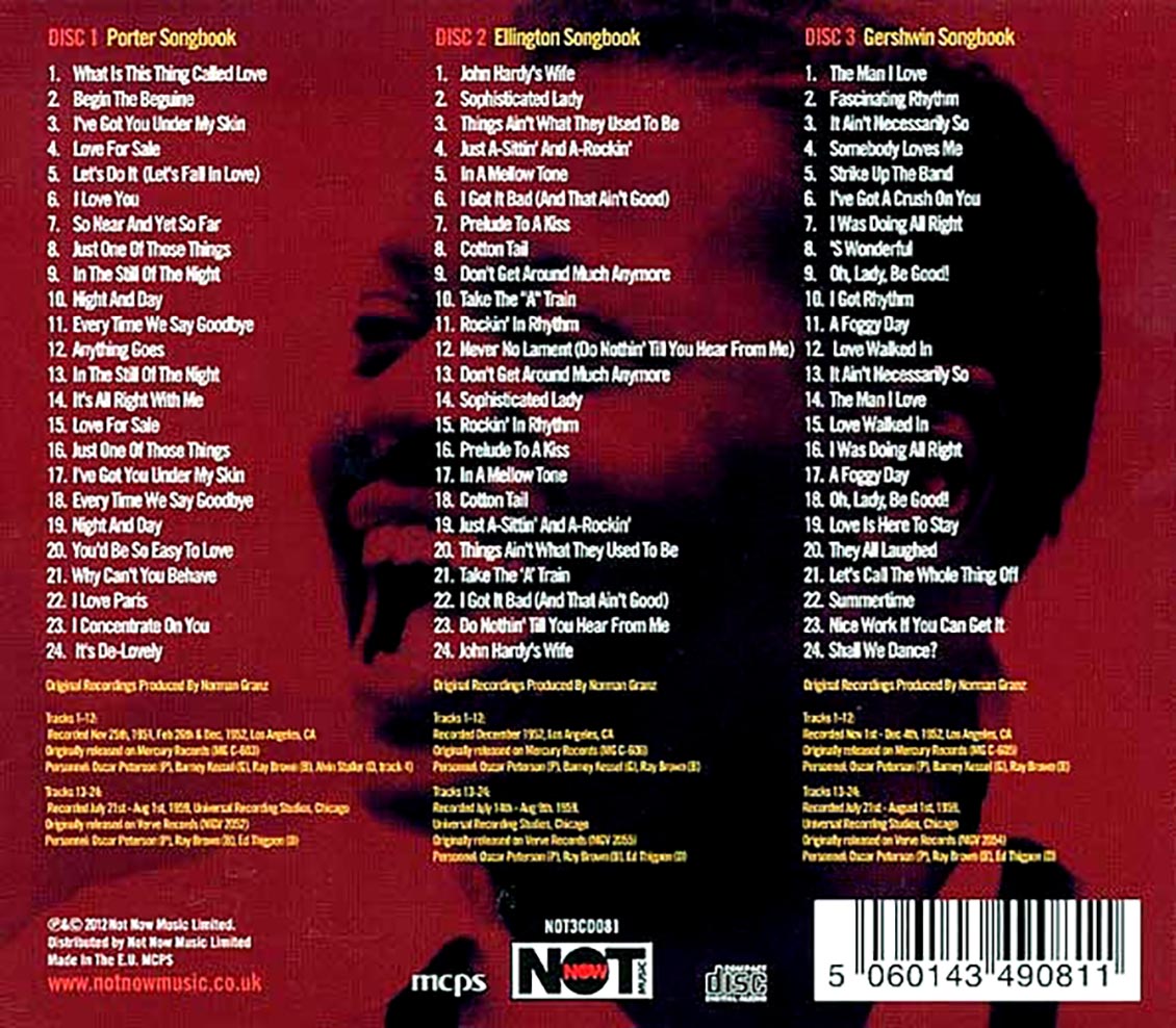 Oscar Peterson - Songbooks: Porter, Ellington, Gershwin (72 tracks) (3xCD) (deluxe 3-fold digipak)