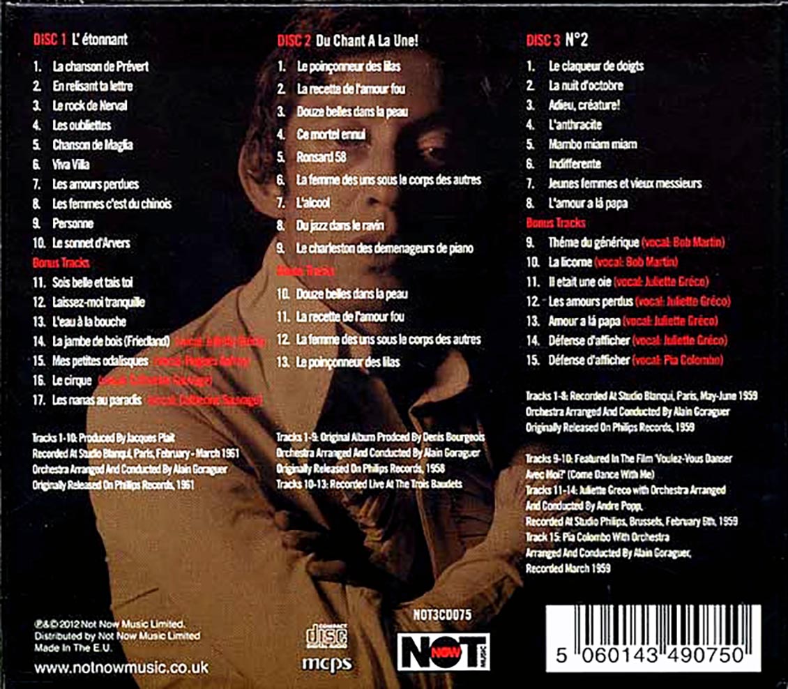 Serge Gainsbourg - Avec Amour (45 tracks) (3xCD) (deluxe 3-fold digipak)