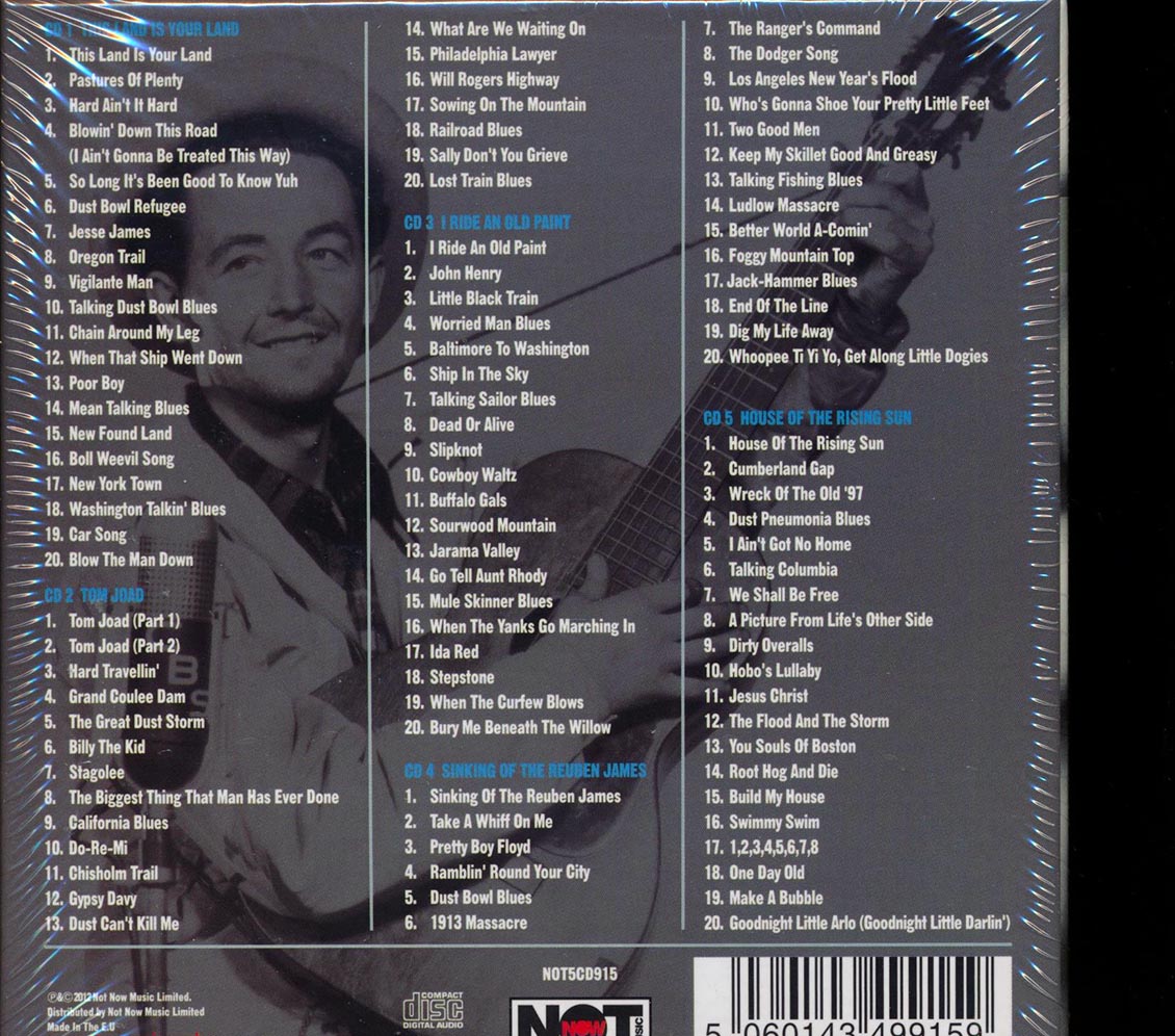 Woody Guthrie - 100th Anniversary Collection (100 tracks) (5xCD)