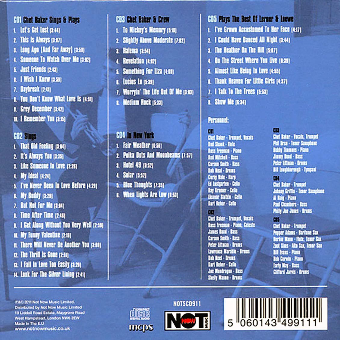 Chet Baker - Blue Thoughts (46 tracks) (5xCD)