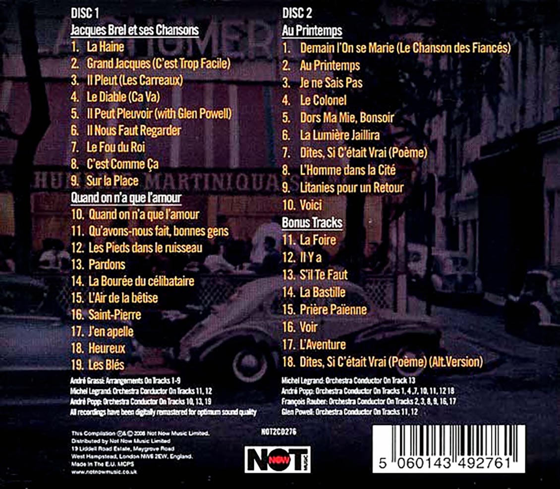 Jacques Brel - C'est Comme Ca (37 tracks) (2xCD)