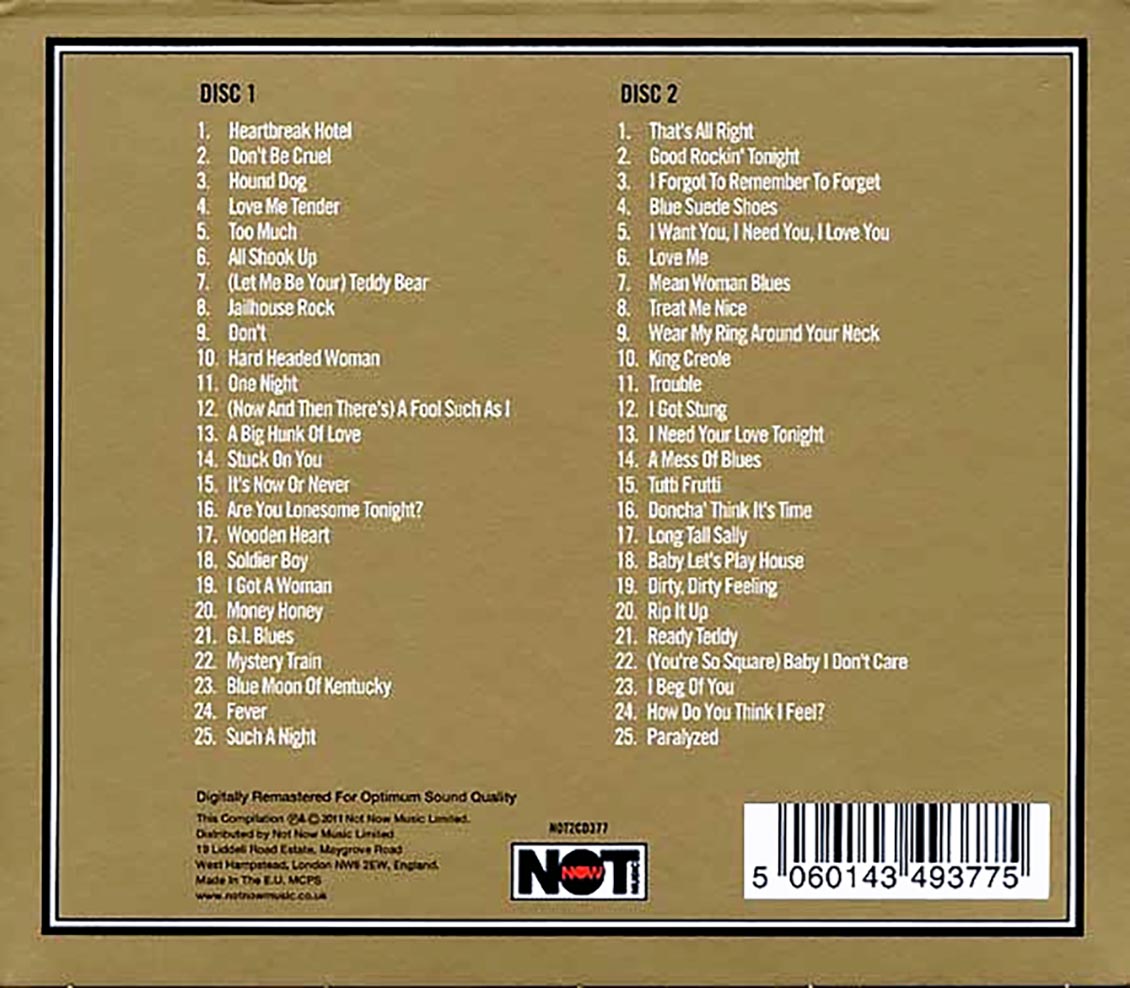 Elvis Presley - Elvis Gold (50 tracks) (2xCD)