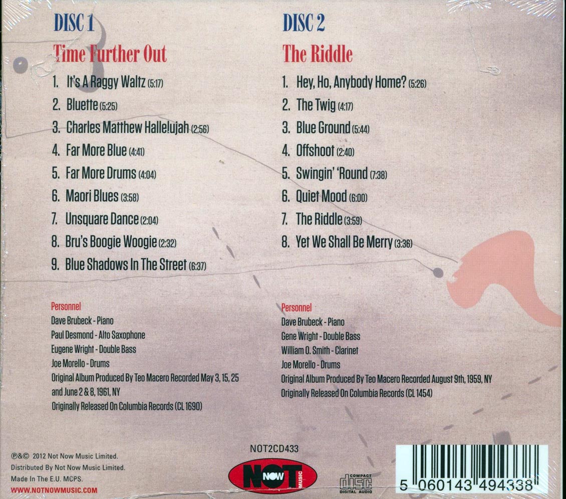 The Dave Brubeck Quartet - Time Further Out (2xCD)