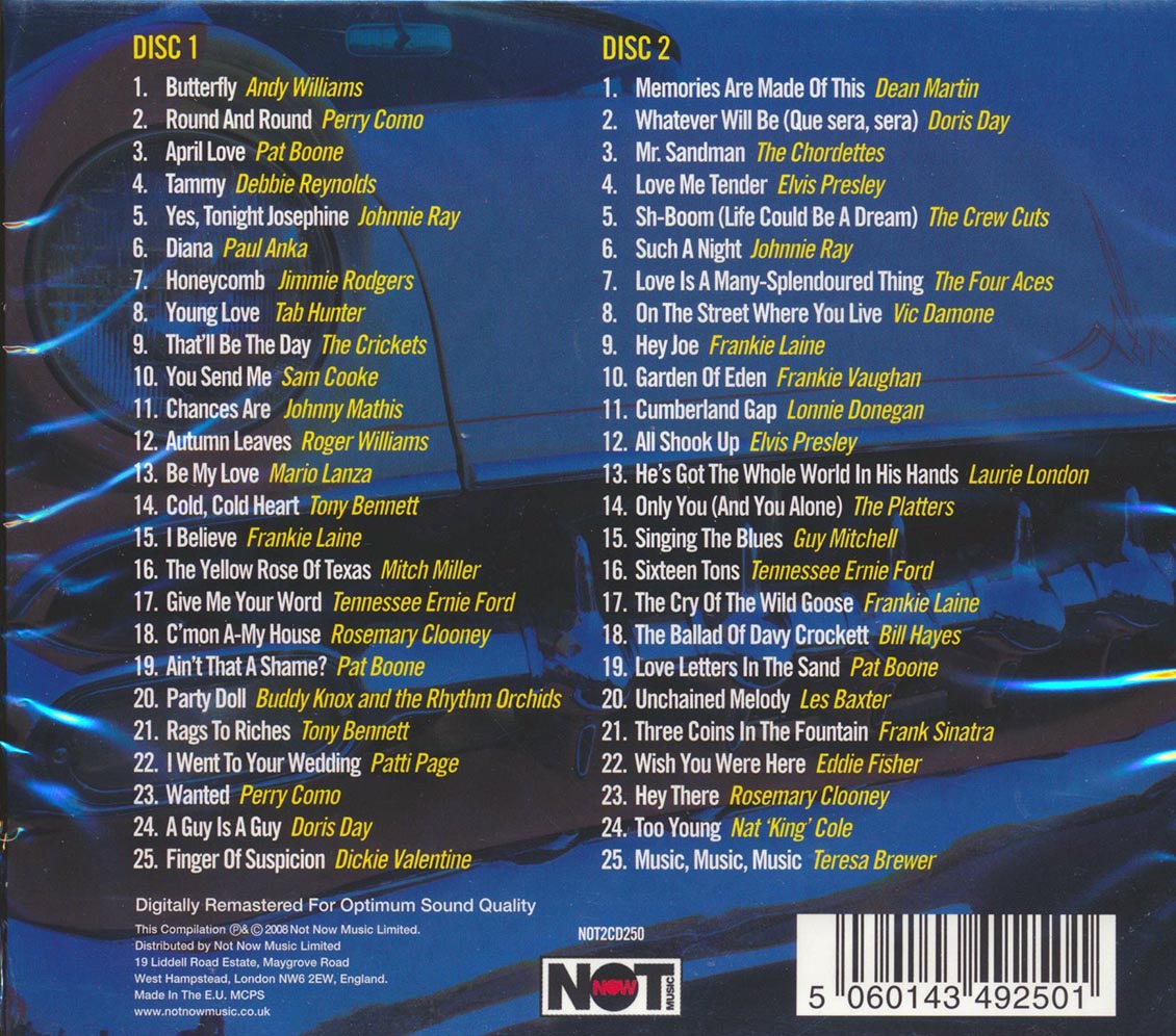 Various - Number 1 Hits Of The 50s (50 tracks) (2xCD)