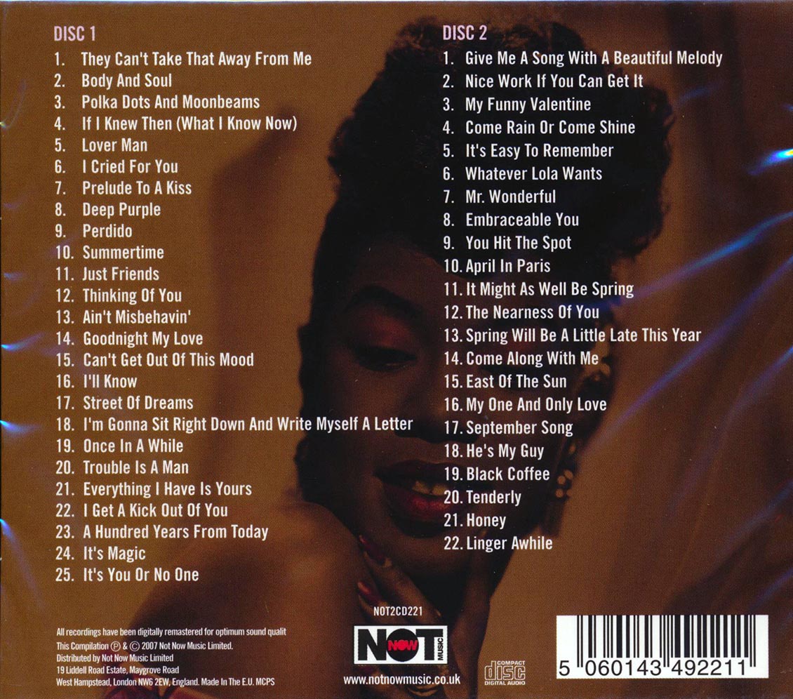 Sarah Vaughan - The Great American Songbook (47 tracks) (2xCD)