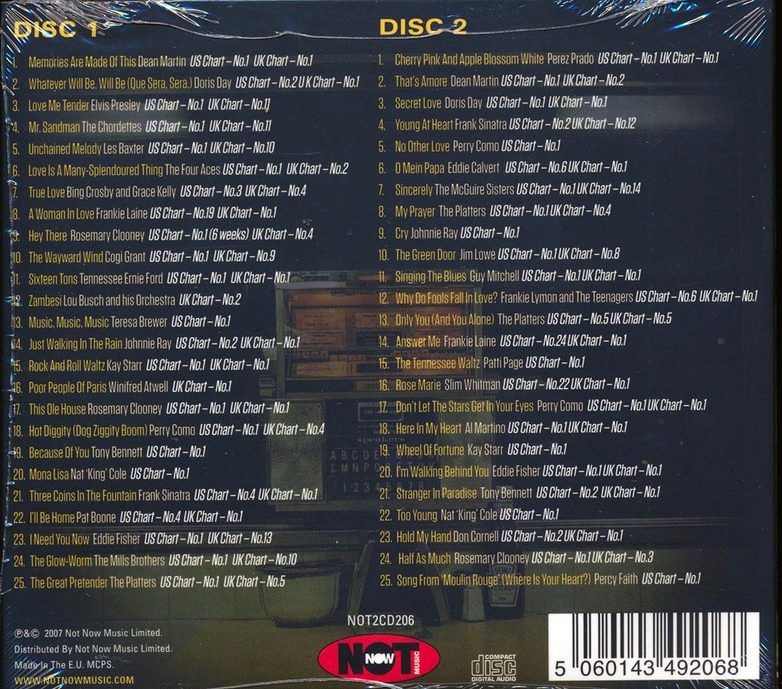 Various - Top 10 Hits Of The 50s (50 tracks) (2xCD)