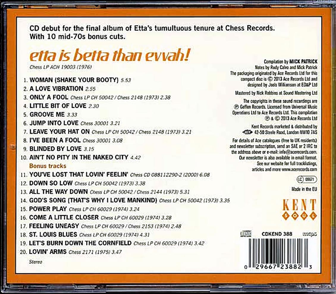 Etta James - Etta Is Better Than Evvah: With Bonus Tracks (20 tracks)