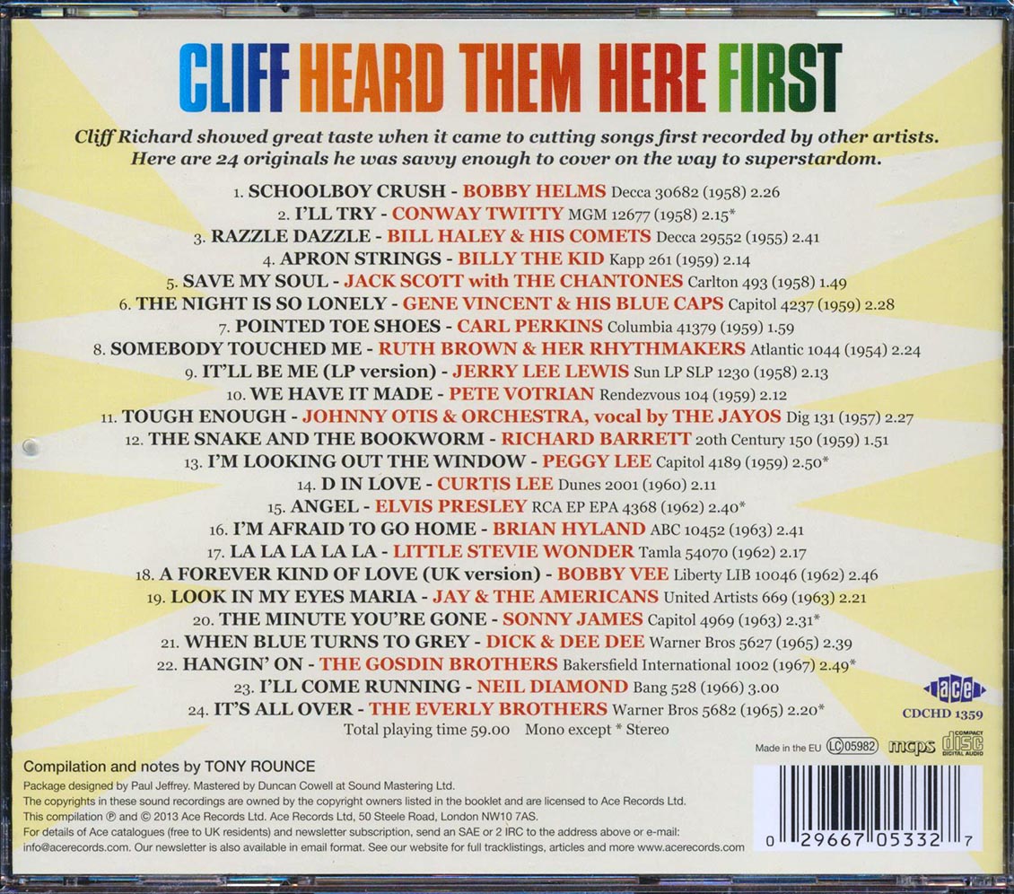 Various - Cliff Heard Them Here First (24 tracks)