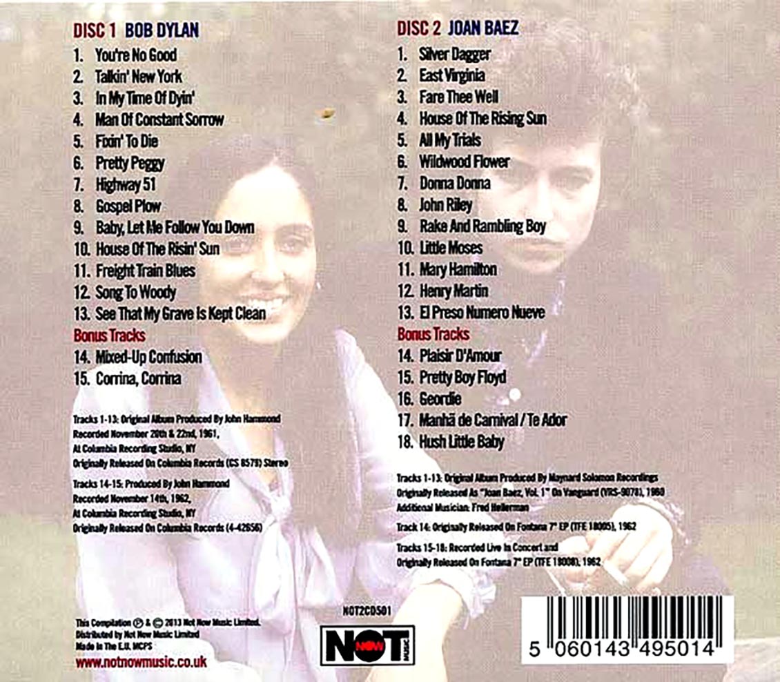 Bob Dylan, Joan Baez - Voices Of A Generation (33 tracks) (2xCD)