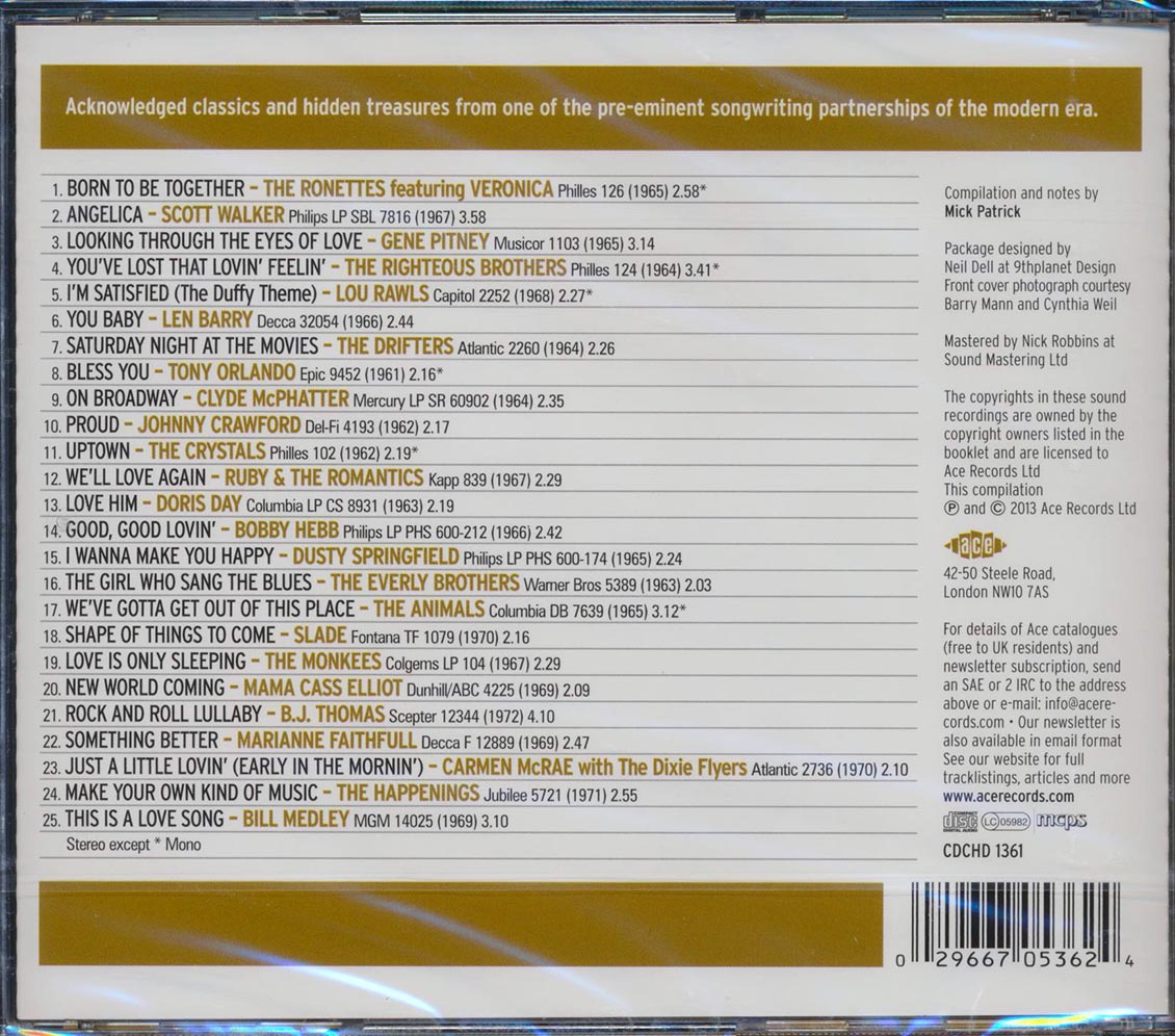 Various - Born To Be Together: The Songs Of Barry Mann & Cynthia Weil (25 tracks)