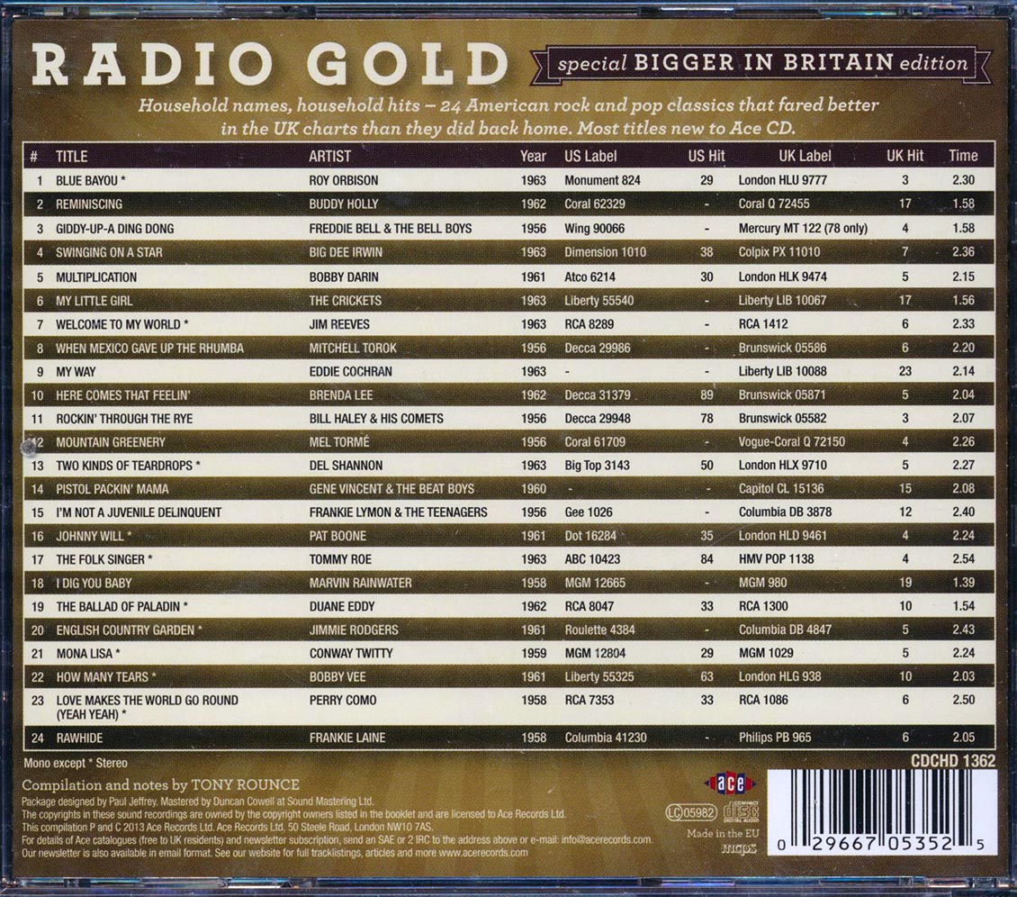 Various - Radio Gold: Special Bigger In Britain Edition (24 tracks)