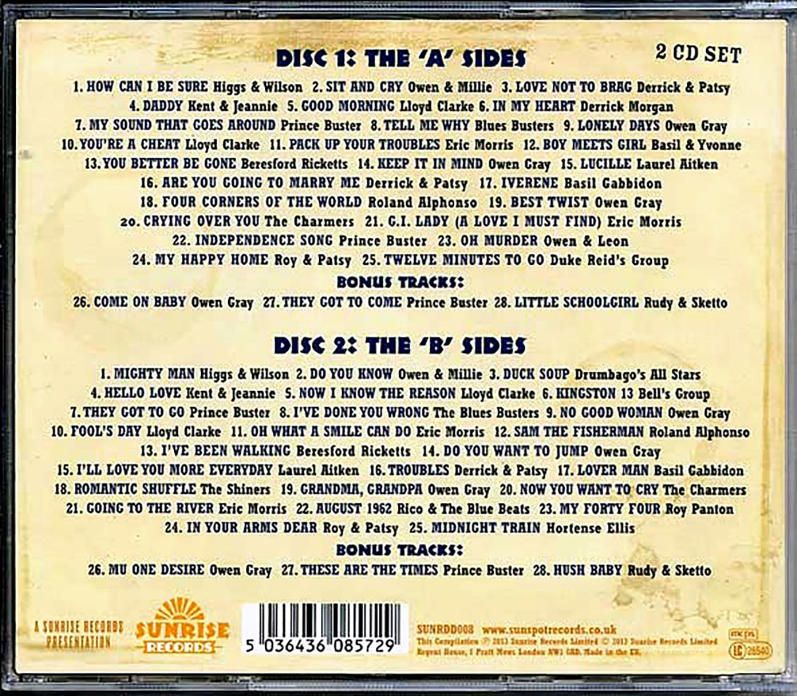 Prince Buster, Roland Alphonso, Derrick Morgan, Etc. - The Story Of Blue Beat: The Best In Ska 1962 Part 2 (56 tracks) (2xCD)
