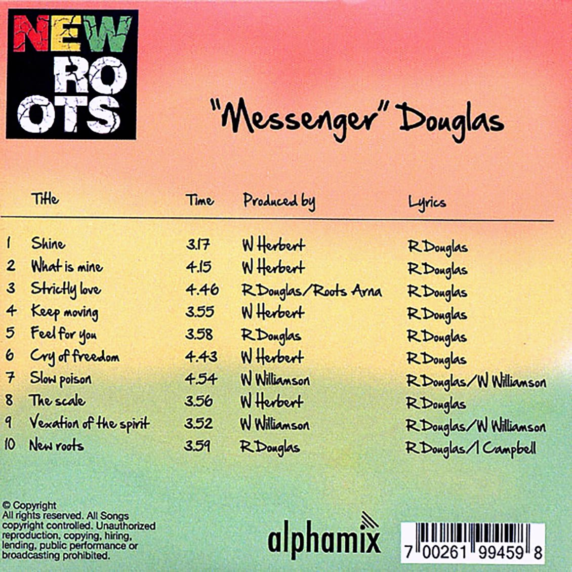 Messenger Douglas - New Roots