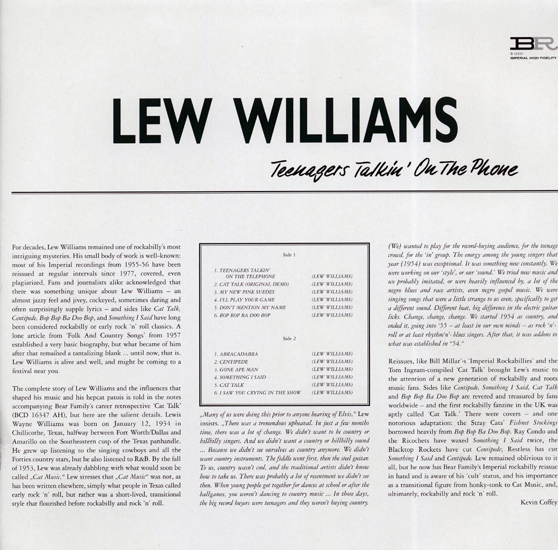 Lew Williams - Teenagers Talkin On The Phone (10")