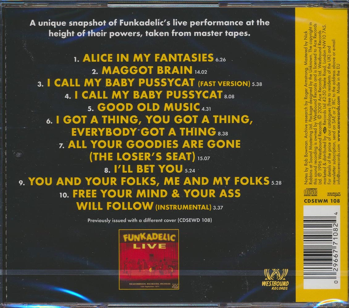 Funkadelic - Live At Meadowbrook, MI, 1971