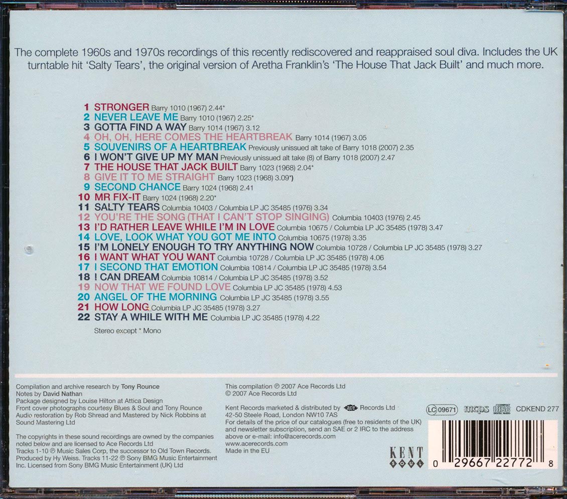 Thelma Jones - Second Chance: The Compleye Barry And Columbia Recordings