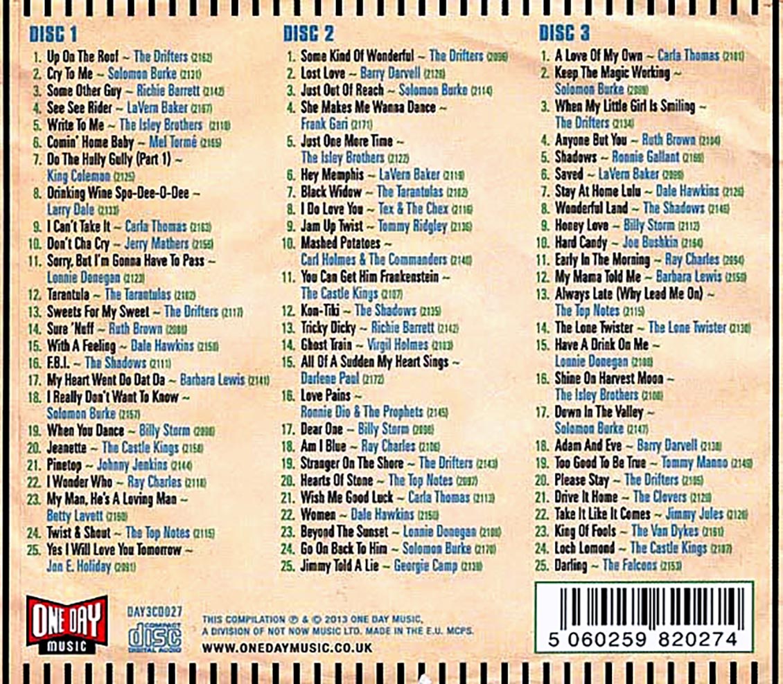 Various - Up On The Roof: Gems From The Atlantic Vaults 1961-1962 (75 tracks) (3xCD) (deluxe 3-fold digipak)