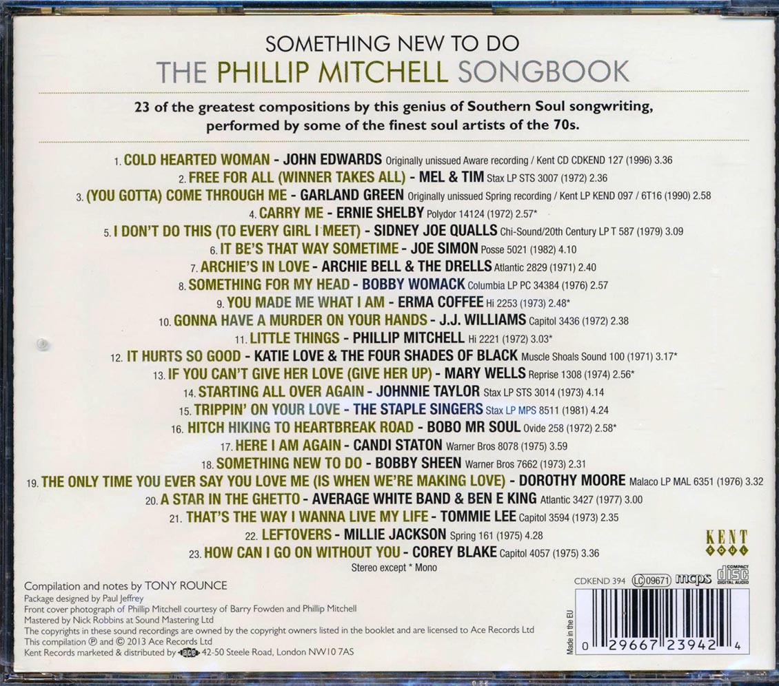 Various - Something New To Do: The Phillip Mitchell Songbook (23 tracks)