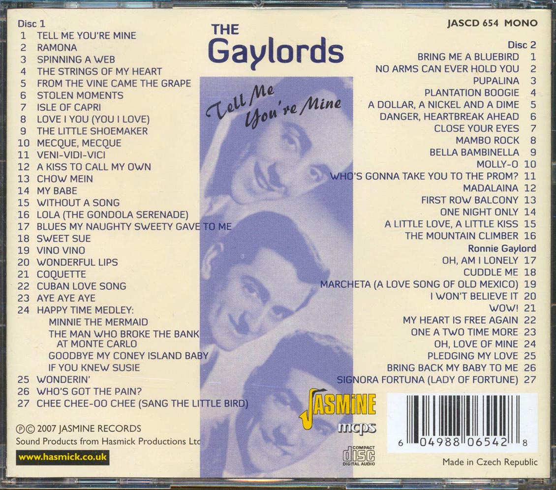 The Gaylords - Tell Me You're Mine (54 tracks) (2xCD)