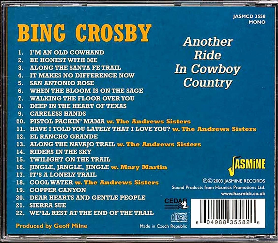 Bing Crosby - Another Ride In Cowboy Country (22 tracks)