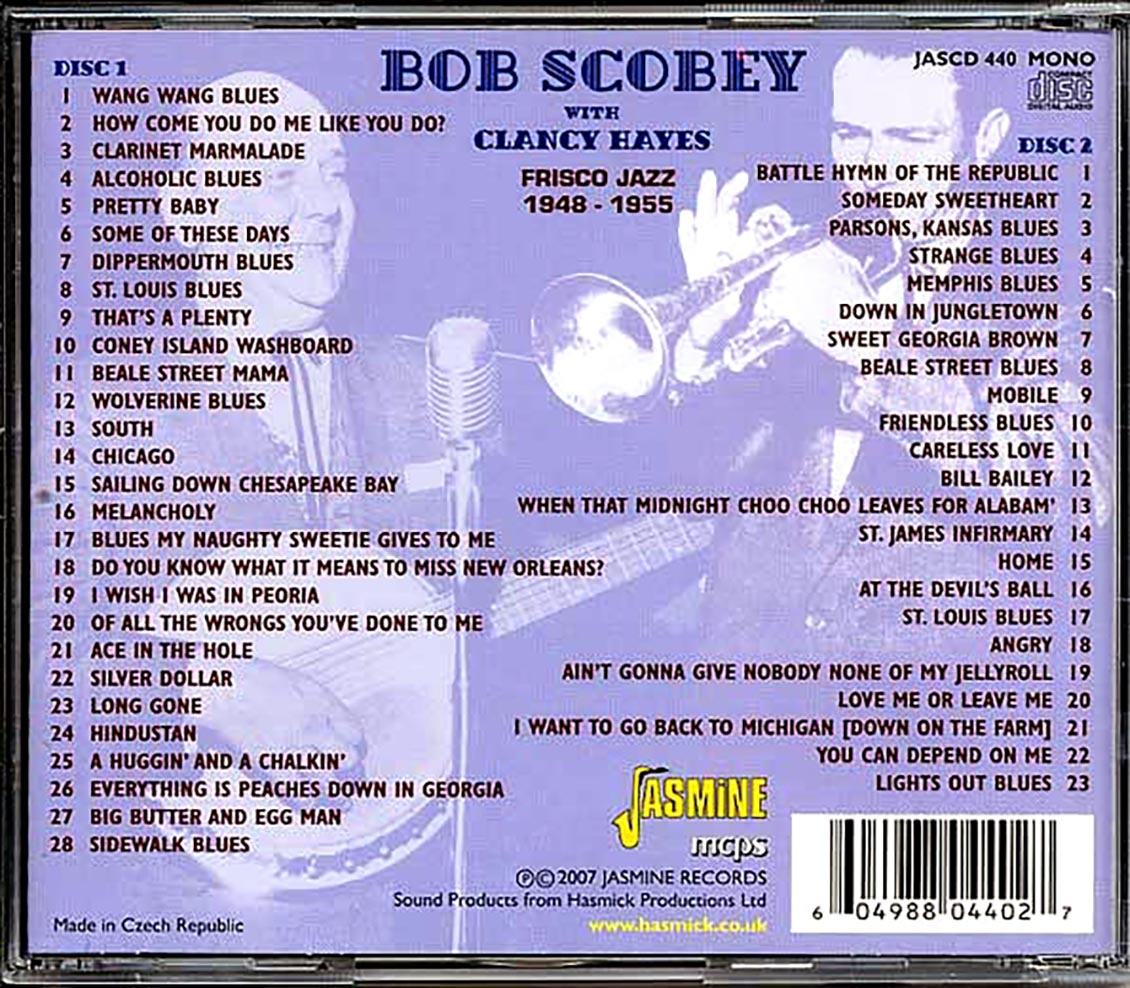 Bob Scobey, Clancy Hayes - Bob Scoby With Clancy Hayes: Frisco Jazz 1948-1955 (51 tracks) (2xCD)
