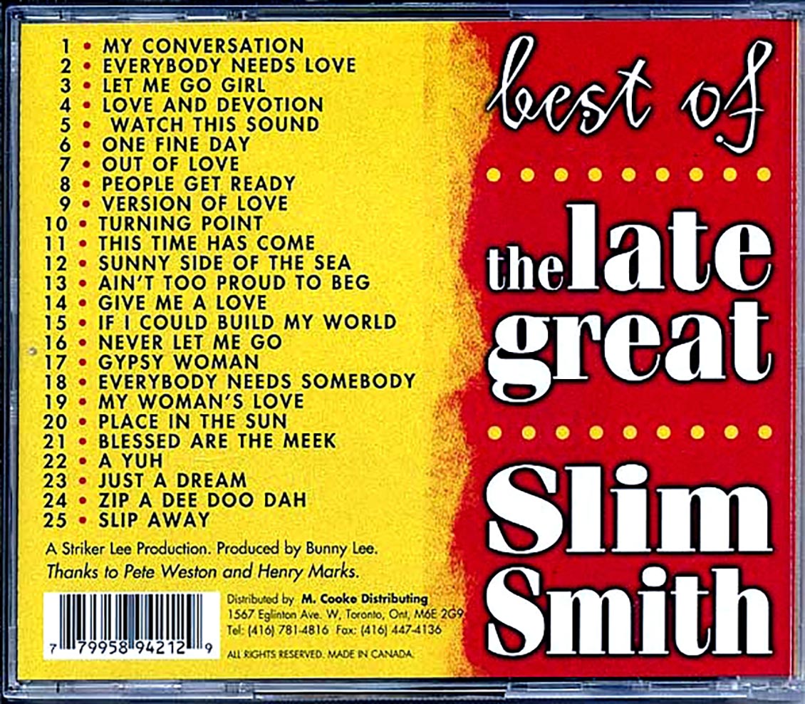 Slim Smith - Best Of The Late Great Slim Smith (25 tracks)