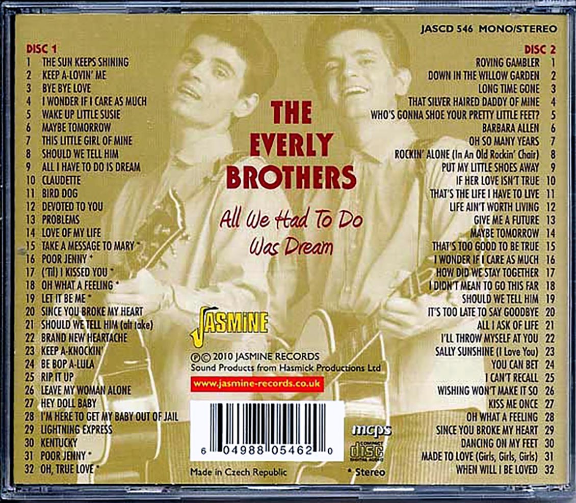 The Everly Brothers - All We Had To Do Was Dream (64 tracks) (2xCD)