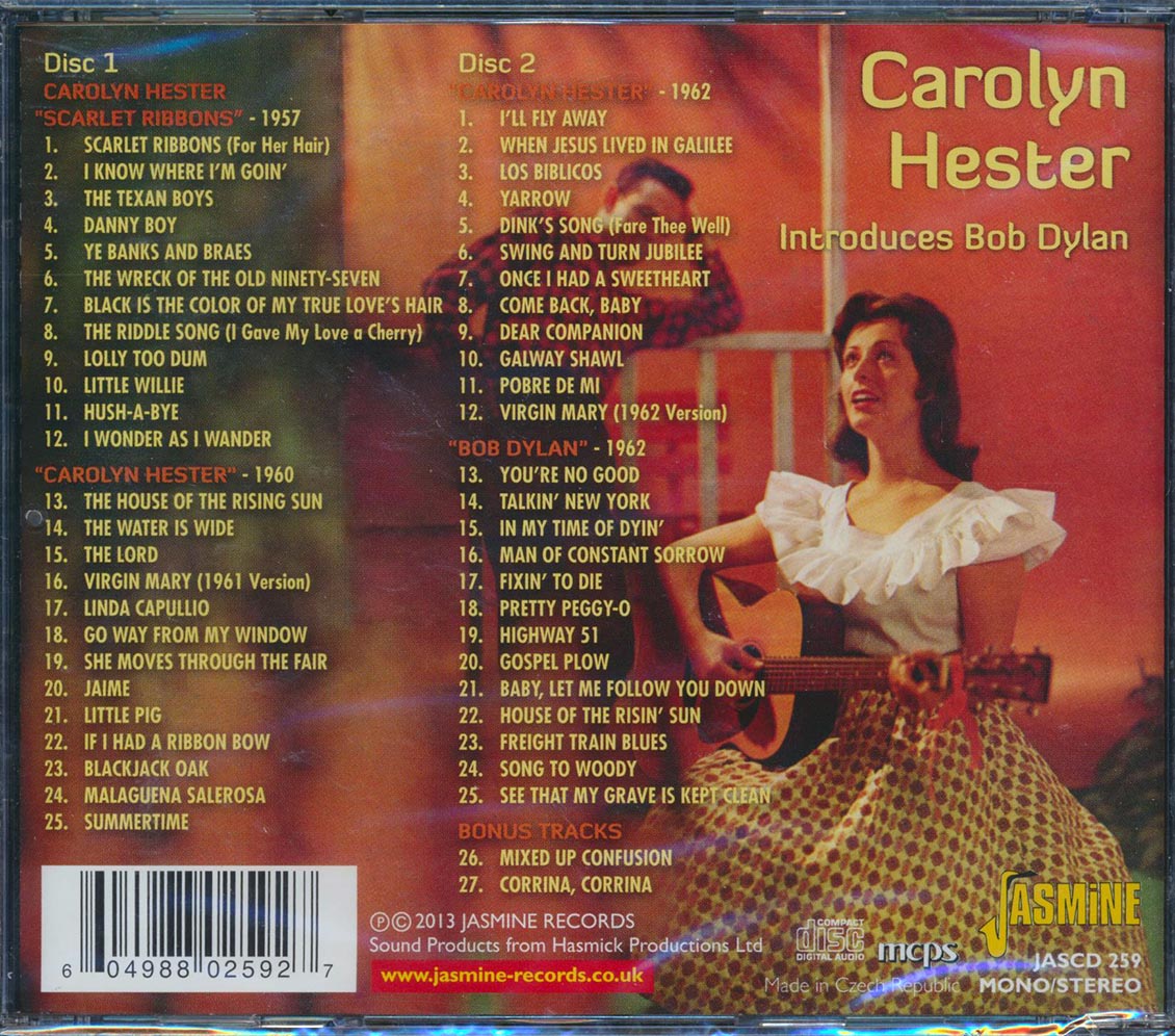 Carolyn Hester, Bob Dylan - Introduces Bob Dylan: Carolyn Hester's First 3 Albums Plus Bob Dylan's Debut (52 tracks) (2xCD)