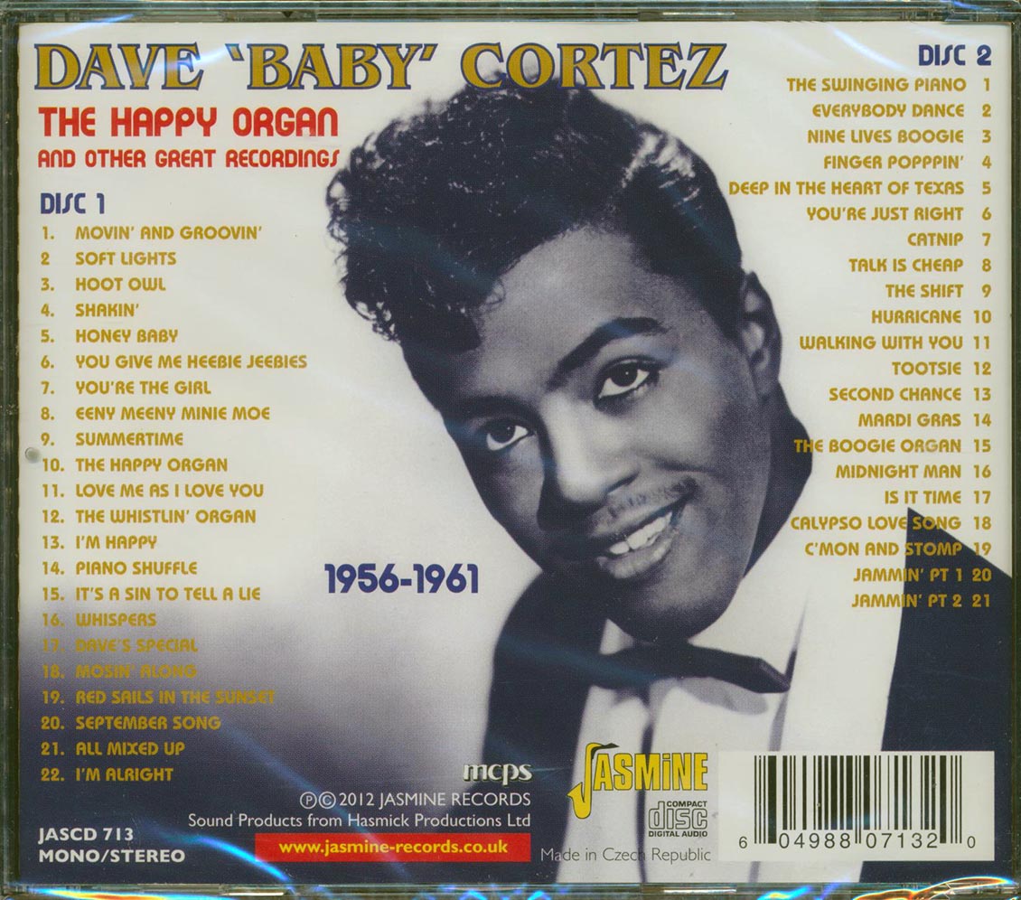 Dave Baby Cortez - The Happy Organ And Other Great Recordings 1956-1961 (43 tracks) (2xCD)