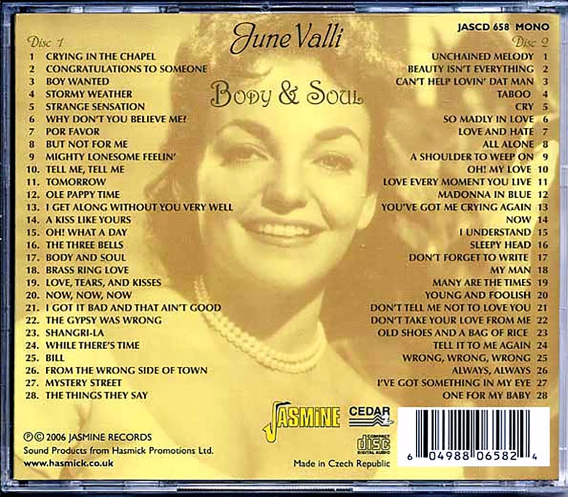 June Valli - Body & Soul (56 tracks) (2xCD)