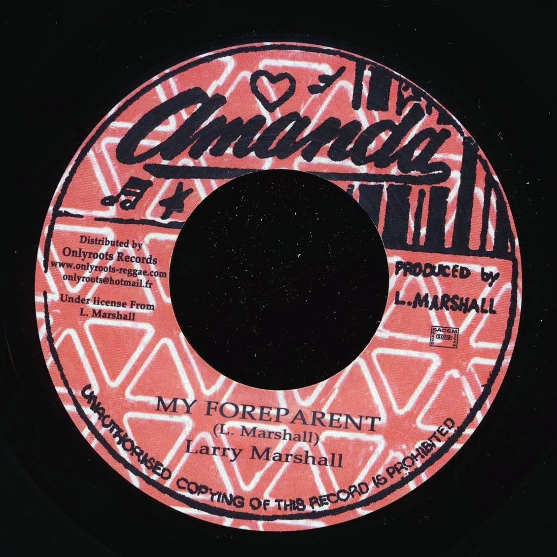 Larry Marshall - My Foreparent  /  Version (France press)