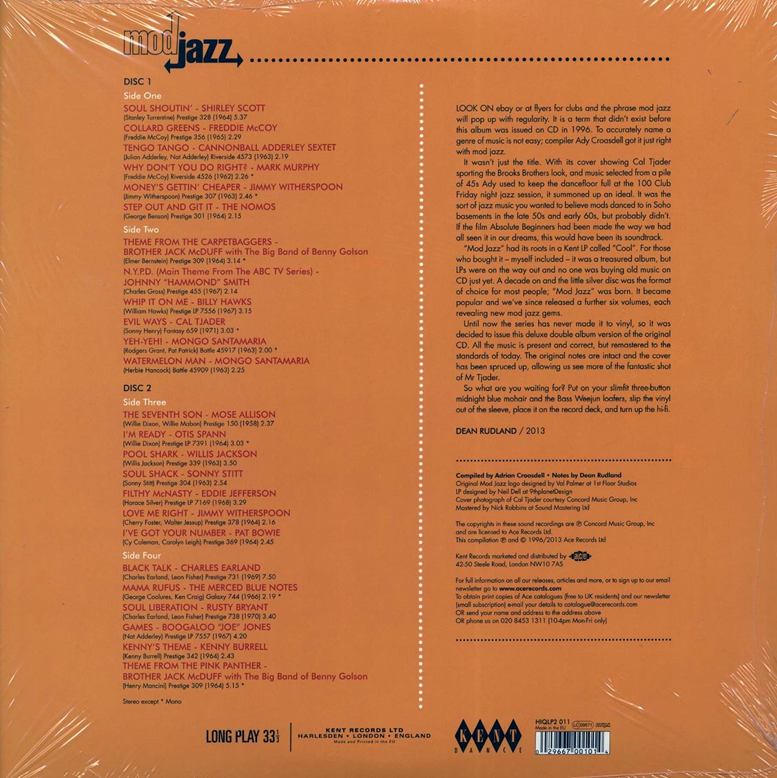 Cal Tjader, Sonny Stitt, Billy Hawks, The Nomos, Etc. - Mod Jazz (2xLP) (180g) (colored vinyl)