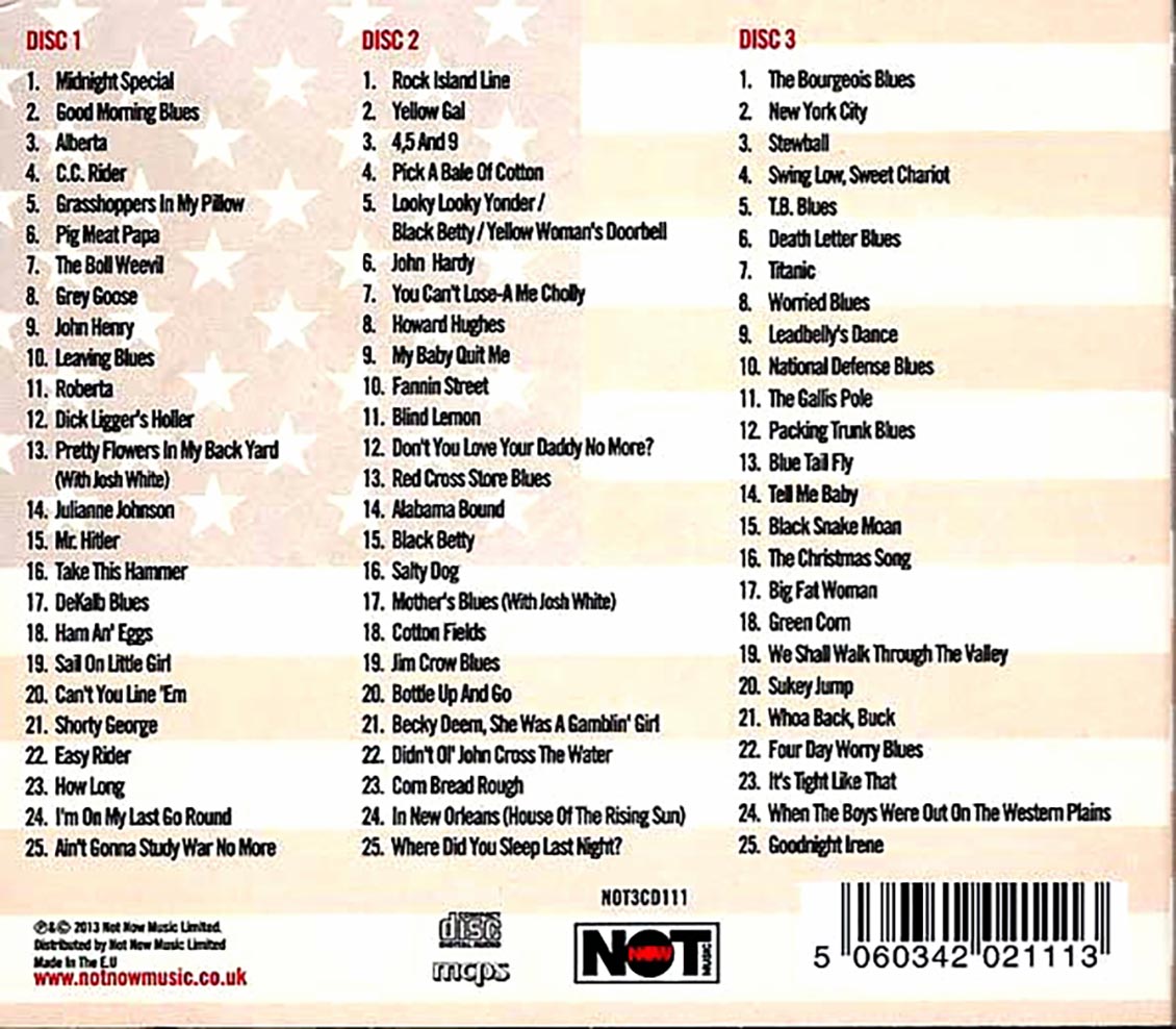 Leadbelly - American Folk & Blues Anthology (75 tracks) (3xCD) (deluxe 3-fold digipak)