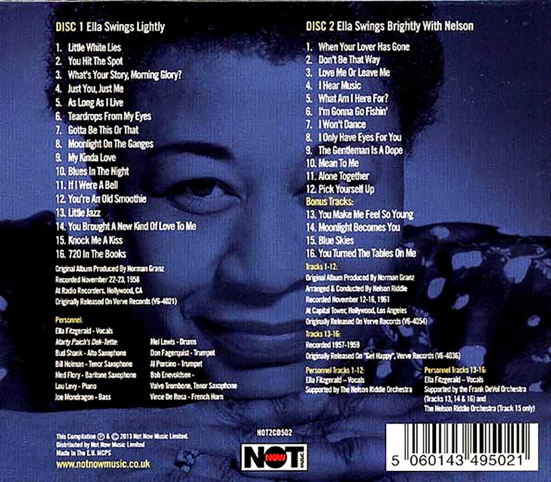 Ella Fitzgerald - Swings Lightly + Swings Brightly (32 tracks) (2xCD)