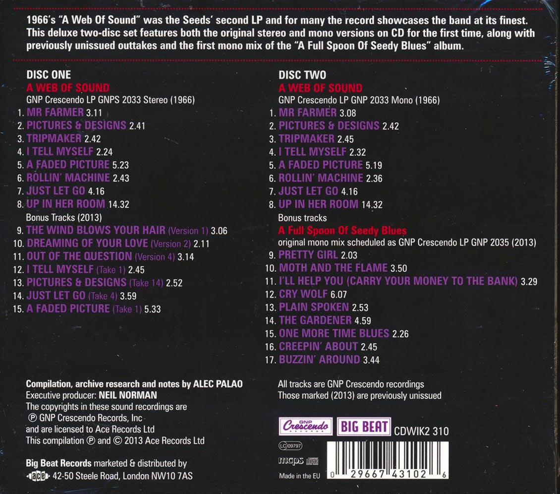 The Seeds - A Web Of Sound (32 tracks) (2xCD)