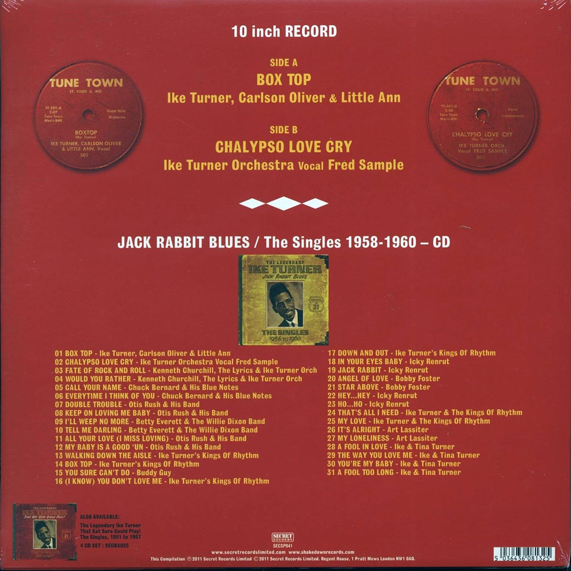 Ike Turner - Jack Rabbit Blues (10") (incl. CD)