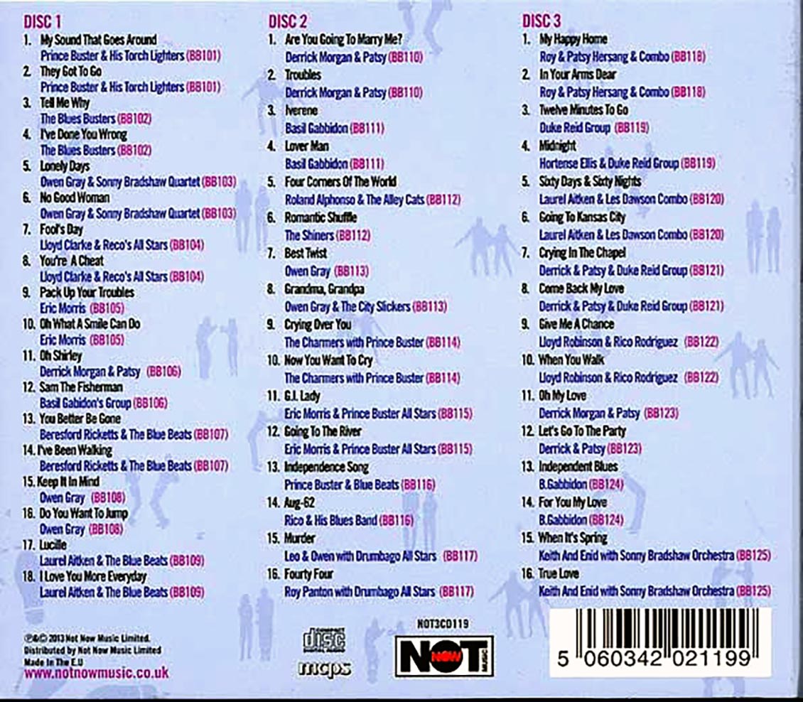 Prince Buster, Roland Alphonso, Rico Rodriguez, Etc. - The History Of Blue Beat: The Birth Of Ska BB101-BB125 A & B Sides (50 tracks) (3xCD) (deluxe 3-fold digipak)