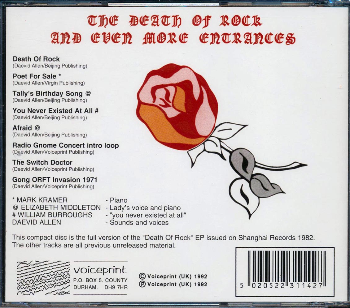 Daevid Allen - The Death Of Rock & Other Entrances