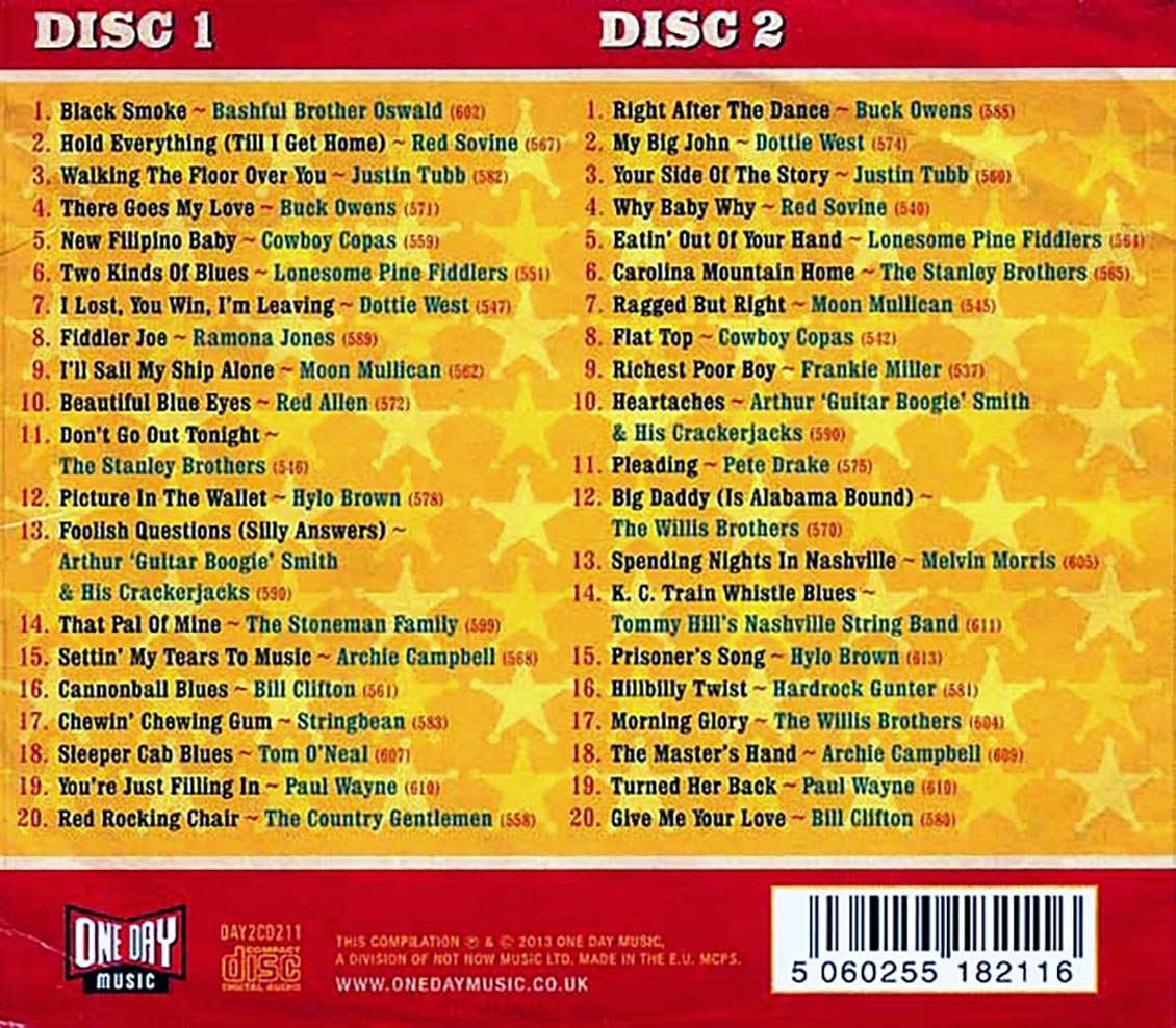 Various - Black Smoke: Gems From The Starday Vaults 1961-1962 (40 tracks) (2xCD) (deluxe 3-fold digipak)