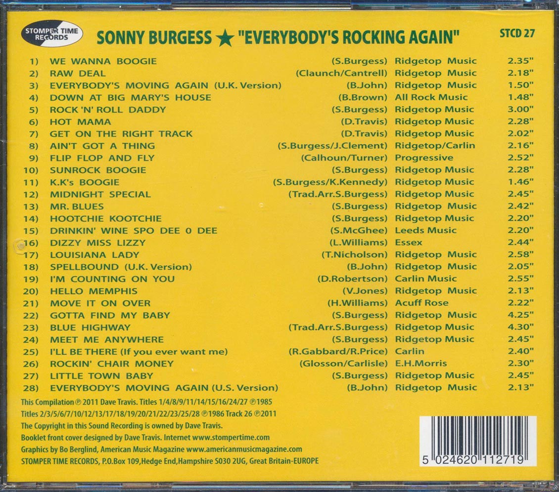 Sonny Burgess - Stomper Time Records Presents: Everybodys Rocking Again