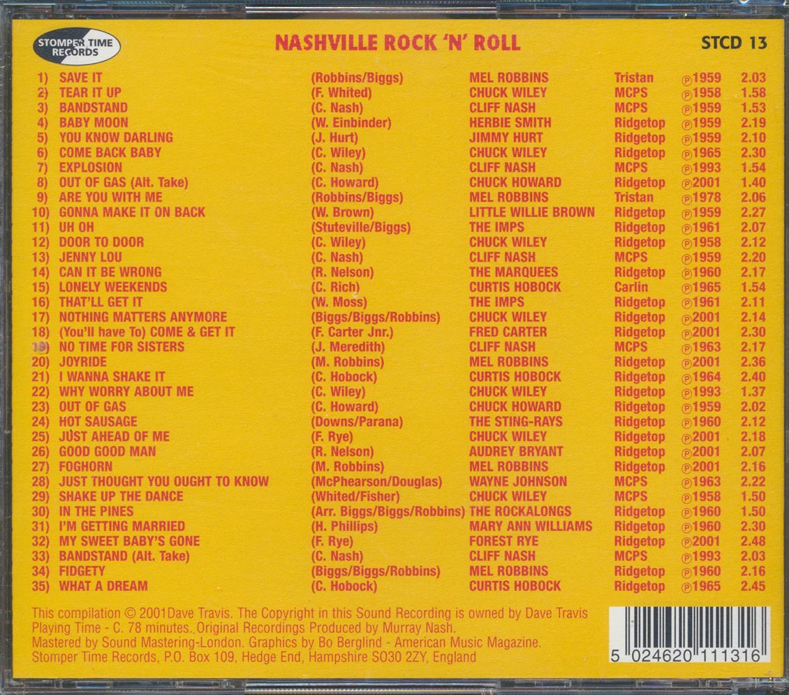 Various - Stomper Time Records Presents: Nashville Rock N Roll: The Murray Nash Recordings