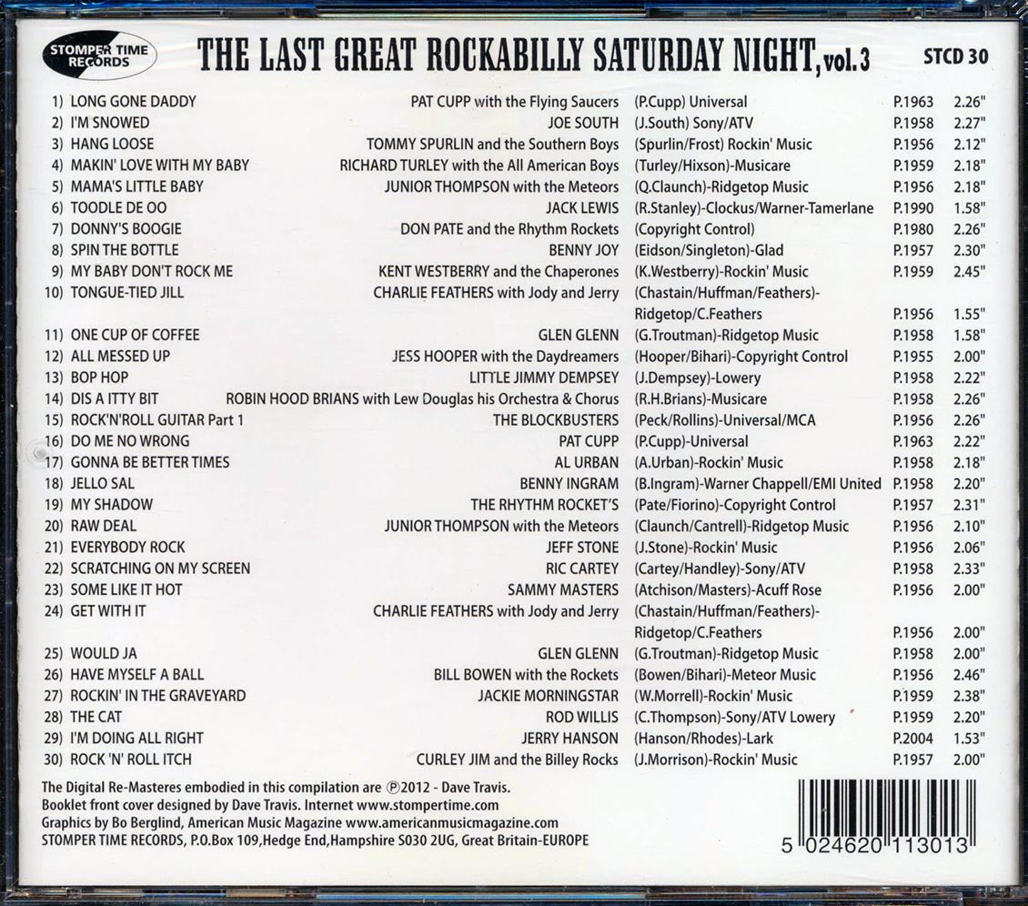 Various - Stomper Time Records Presents: The Last Great Rockabilly Saturday Night, Volume 3