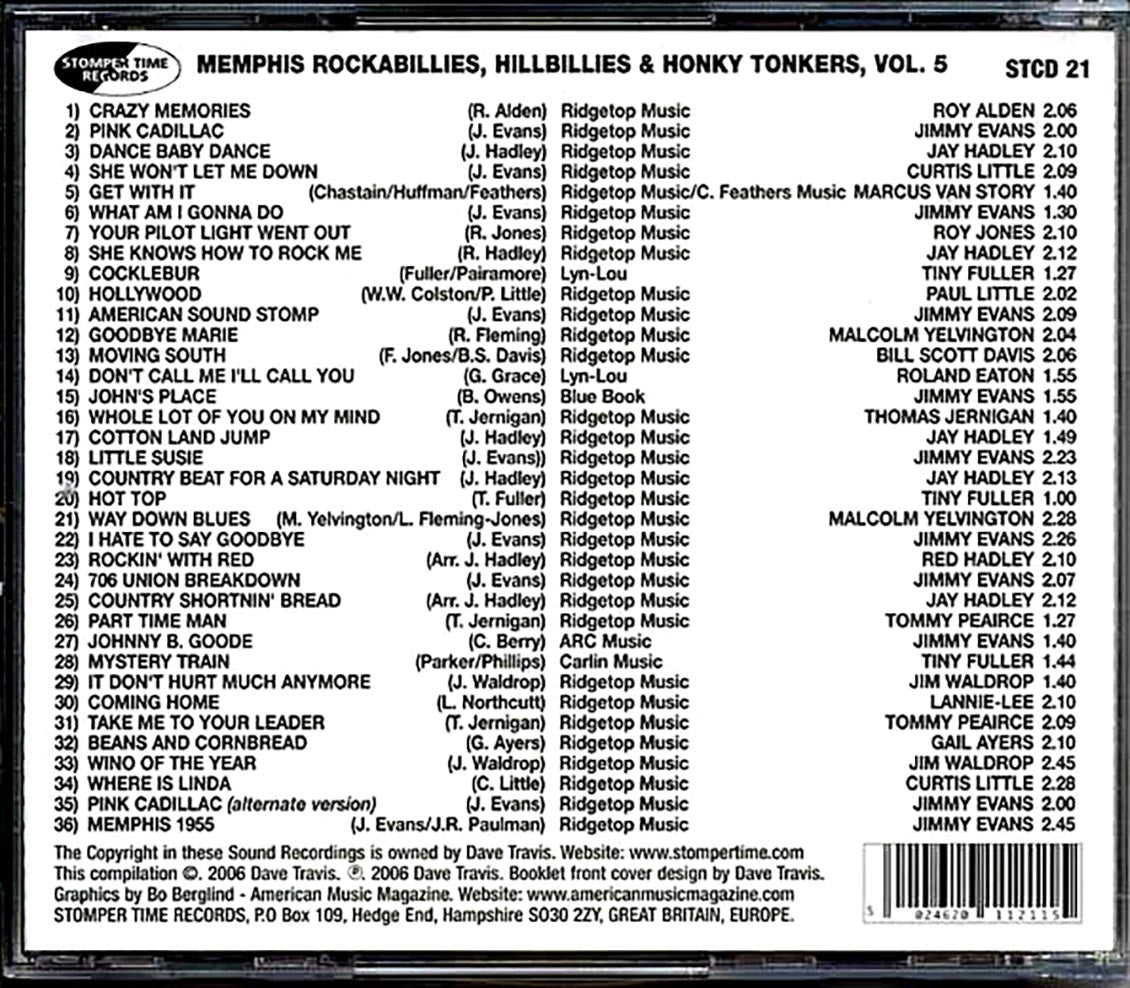Various - Memphis Rockabillies, Hillbillies & Honky Tonkers, Volume 5: Glolite Records Story